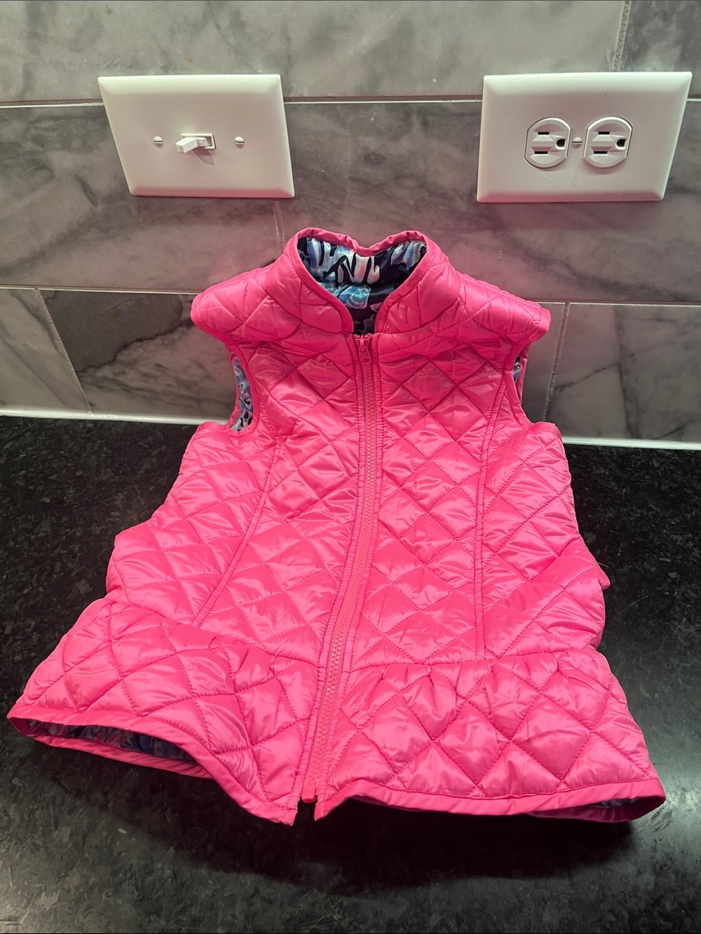 Lilly Pulitzer Hot Pink Quilted Girls' Vest